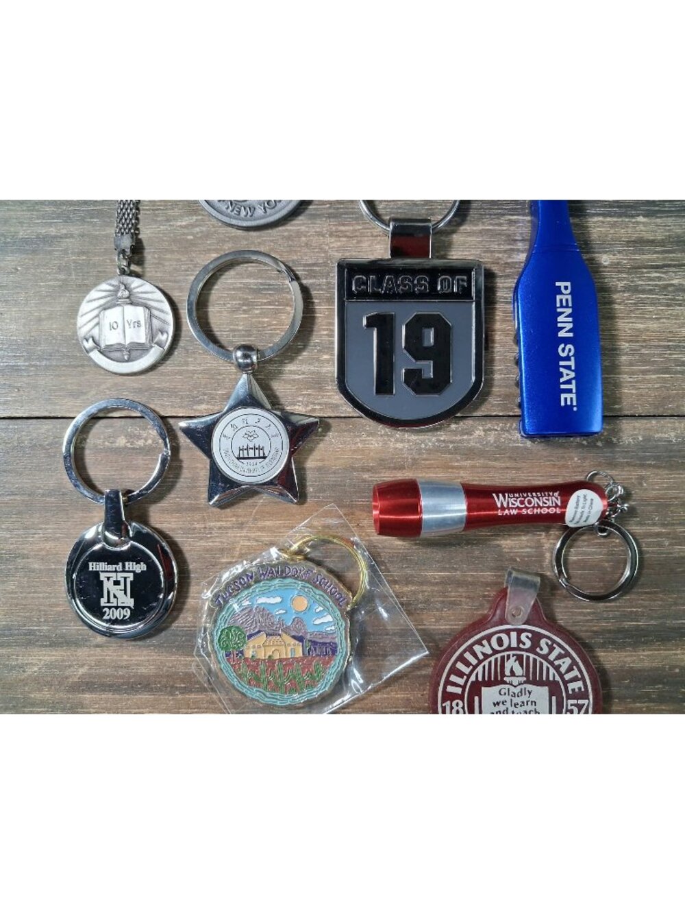 School Keychain Lot Various Class Public Illinois Penn State Staten Other
